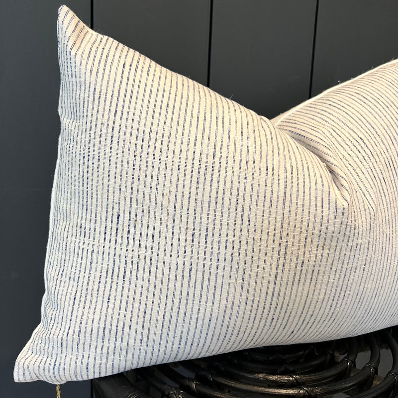 Carter - Blue and White Lumbar Pillow