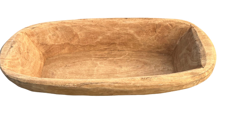 NS Hand Carved Wood Bowl