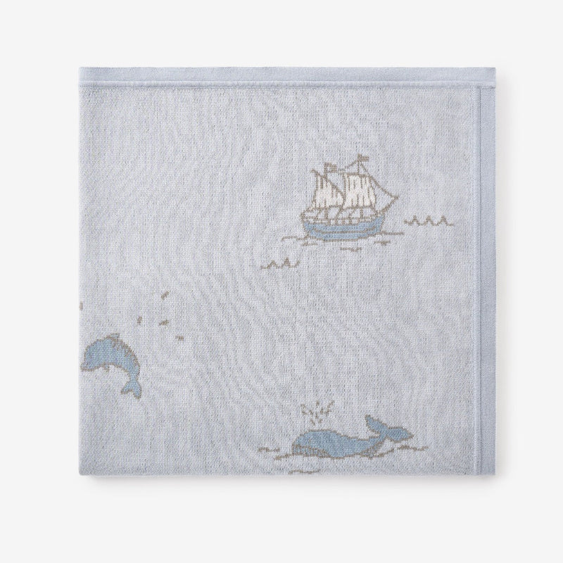 BA - SEA CREATURE COTTON KNIT BLANKET