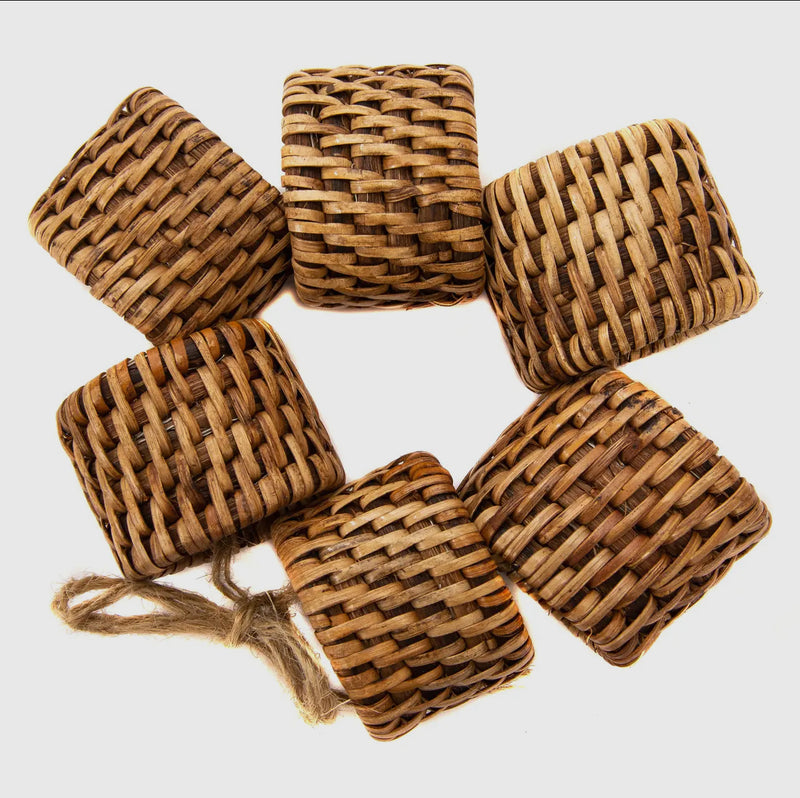 PAR Napkin Rings, Rattan