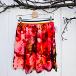 VH-1383 Floral Silk Mini Skirt