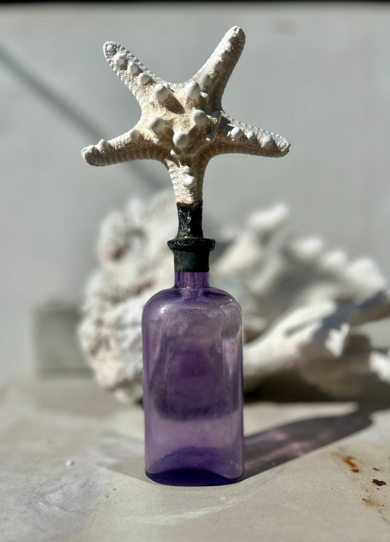 WS Purple Vintage Bottle w/ Coral