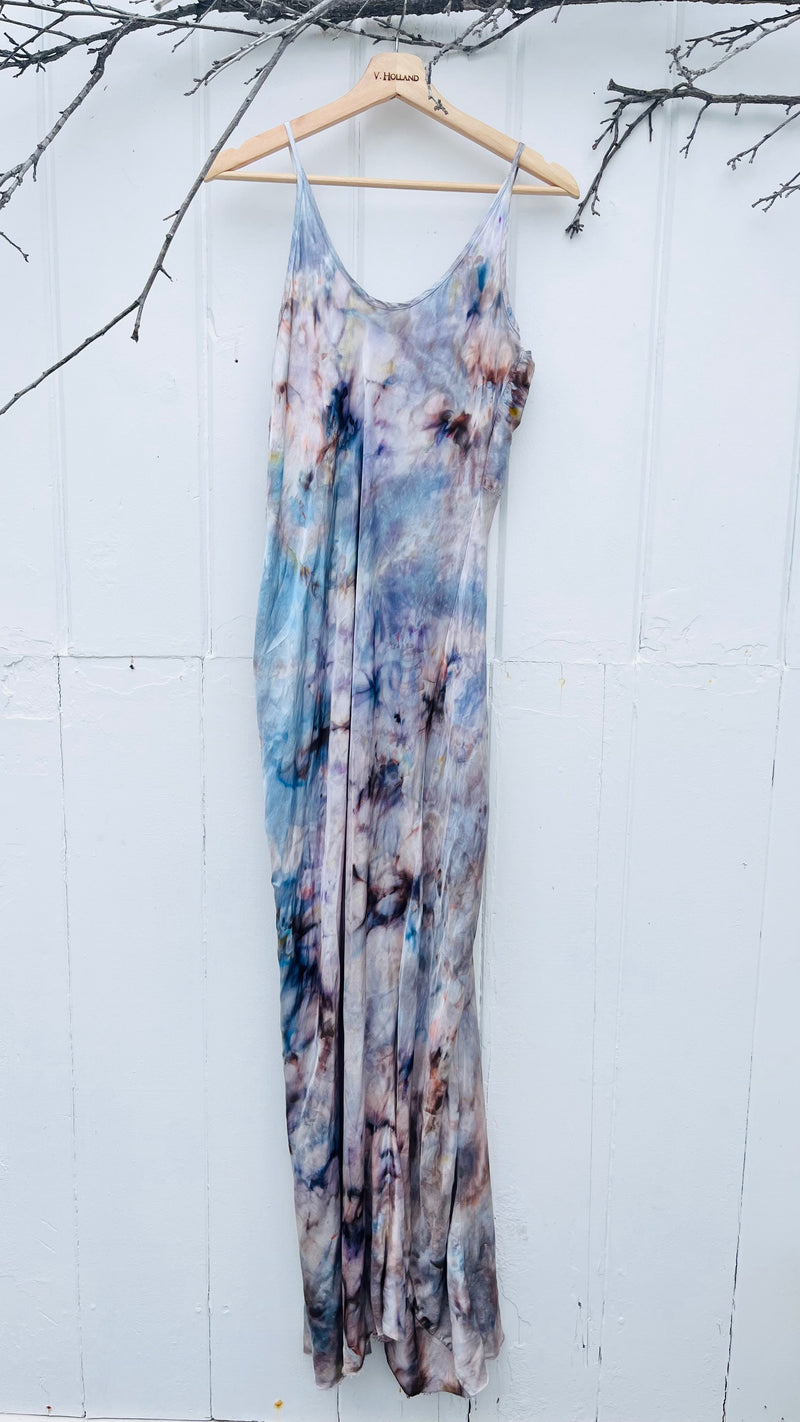 VH-1489 Ice Dyed Maxi Bias Slip Dress