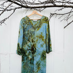 VH-1498 Ice Dyed Kaftan Dress