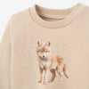 BA - Wolf Screenprint Organic Cotton Fleece Pullover + Corduroy Cargo Pants