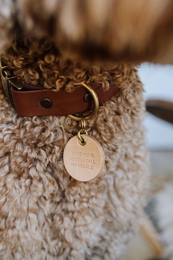 SP - Handmade Leather Dog Tag