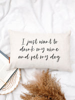 SP | Dogs & Wine Throw Pillow