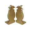 Elegant Gold Pineapple Bookends