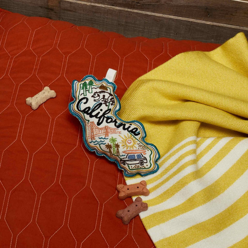 SP - Embroidered 'California' Dog Toy