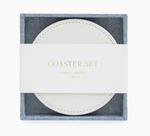 Coaster Set, Chambray