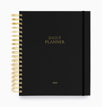 2025 Black Daily Spiral Planner