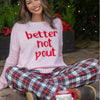 VH-WS129 Better Not pout Crew Chunky Sweater