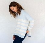 D Marina Polo Sweater - Sky + Sea Salt