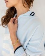 D Marina Polo Sweater - Sky + Sea Salt