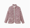 D Wine Floral Print quilted jacket