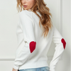 D Heart patch sweater