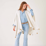 D Classic Tassel Wrap - Sea Salt