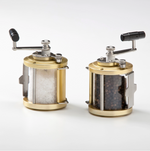D Ocean Reel Salt & Pepper Mills with teak base