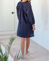 D Daisy Eyelet Dress - Navy