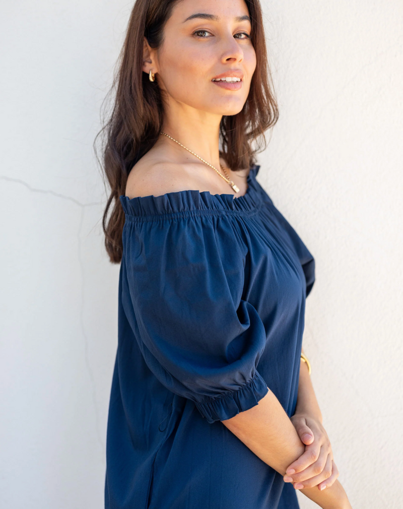 D Veranda Dress - deep navy