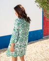 D Edie Embroidered Tunic Dress - green
