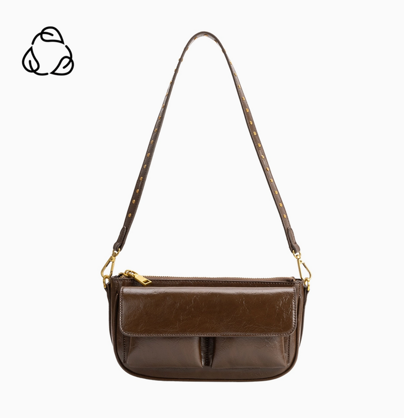 D Aria Espresso Recycled Vegan Shoulder Bag