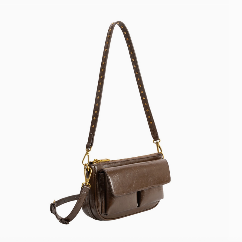 D Aria Espresso Recycled Vegan Shoulder Bag