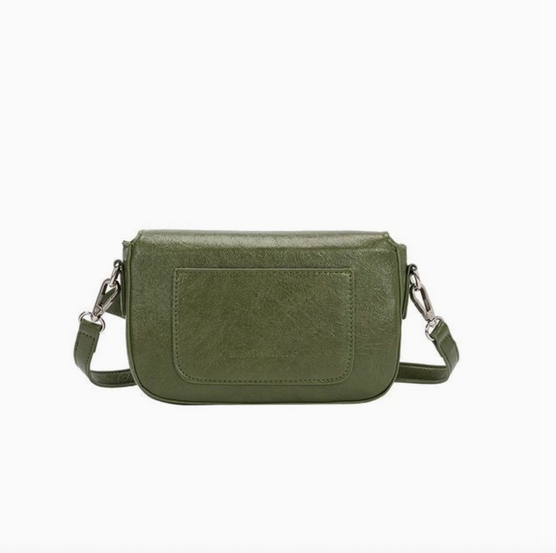 D Faye Olive Recycled Vegan Crossbody Bag