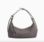 D Lilith Gray Vegan Suede Top Handle Bag