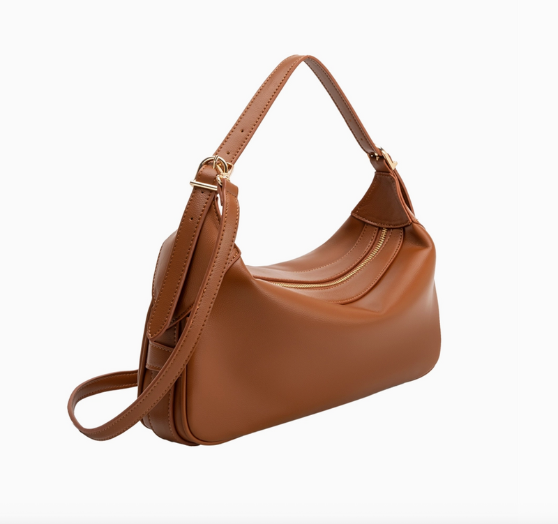 D Nicolette Saddle Recycled Vegan Shoulder Bag