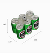 D 6 Pack of Beer, Retro Glass Handcrafted Christmas Ornament