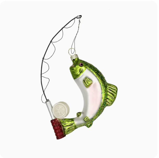 D glass Fishing ornament