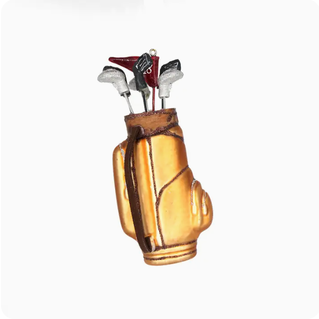 D glass Golf Clubs ornament