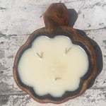 BC - Wooden Pumpkin Bowl Candles