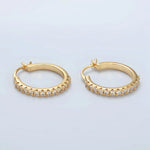 TL JAE Micro Pave Hoop Earring