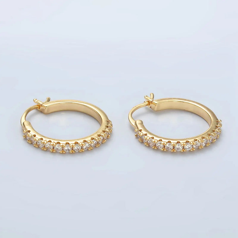 TL JAE Micro Pave Hoop Earring