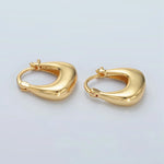 TL JAE Square Dome Hoop Earring