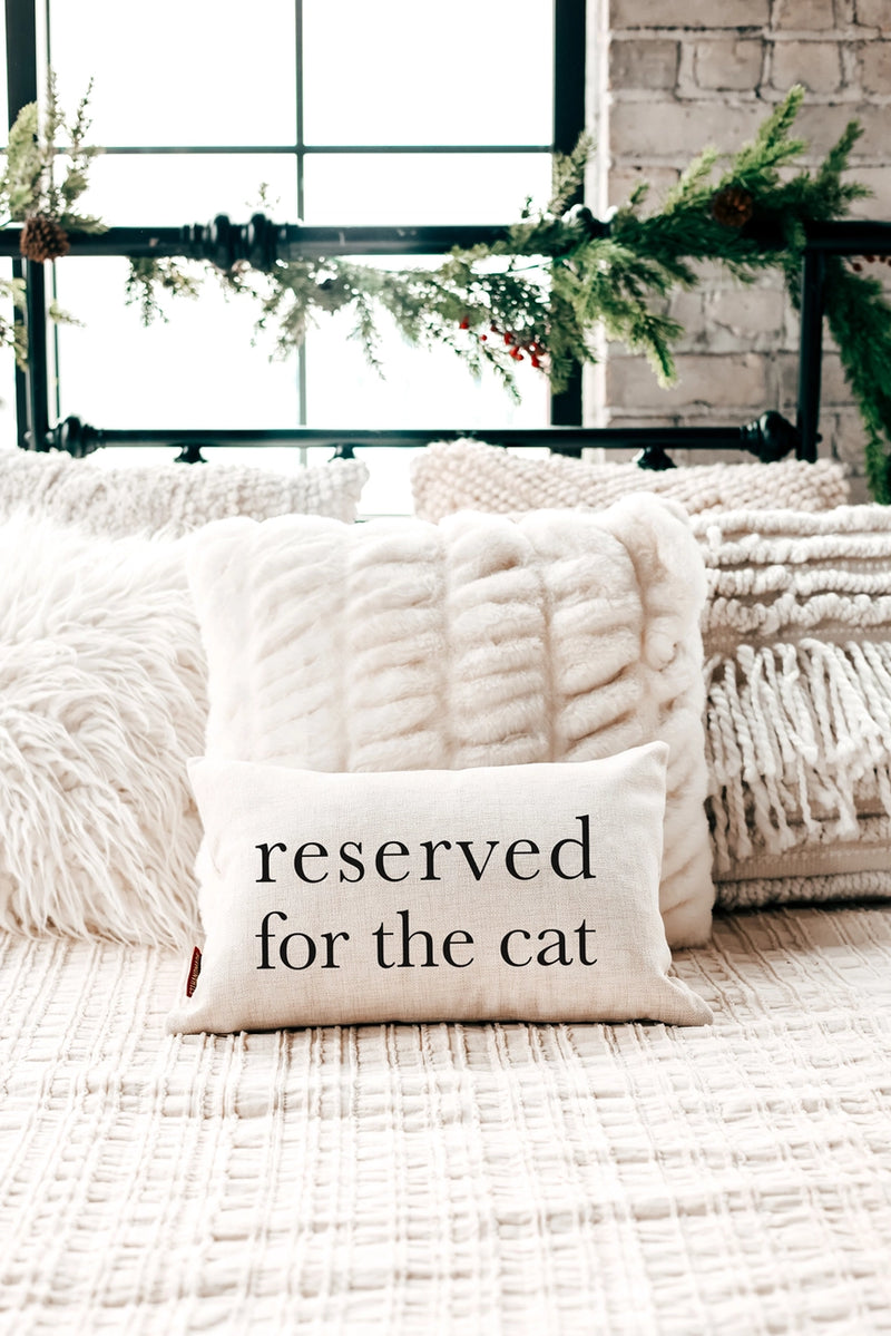 SP - 'Reserved For The Cat' Lumbar Pillow