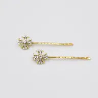 TL JQM S/2 Crystal Hair Pins