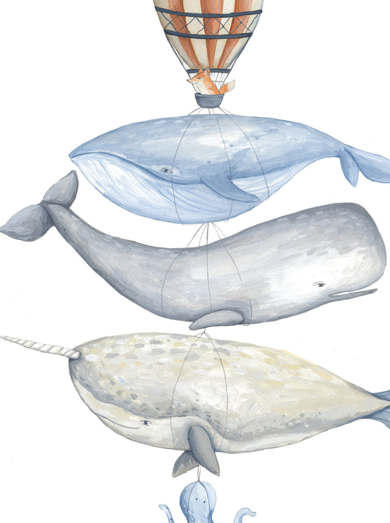 BA- Whale Adventure Baby Greeting Card