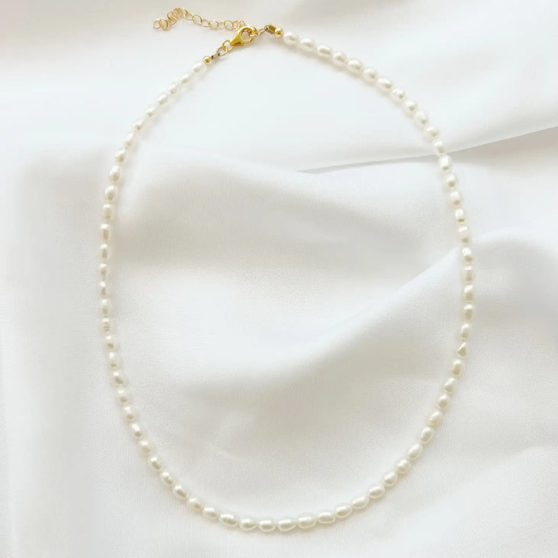 TL JTBC Rice Pearl Necklace