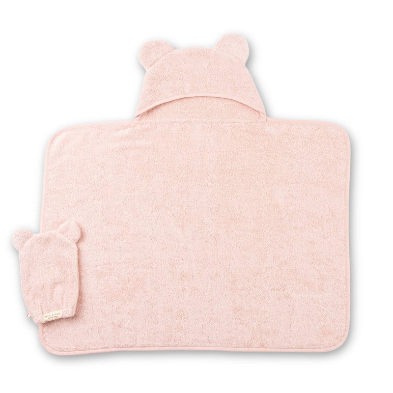 BA - Hooded Towel + Wash Mitt Set Blush