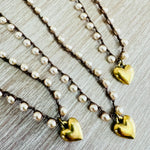 TL JT Pearl and Charm Necklace