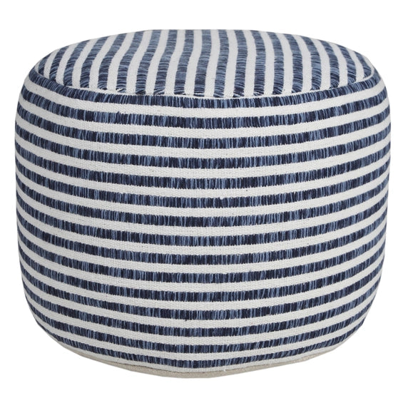 BB - Denim Striped Pouf