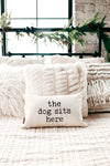 SP | The Dog/Cat Sits Here Throw Pillow