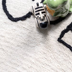 BA - Kids Washable Round Alphabet Area Rug
