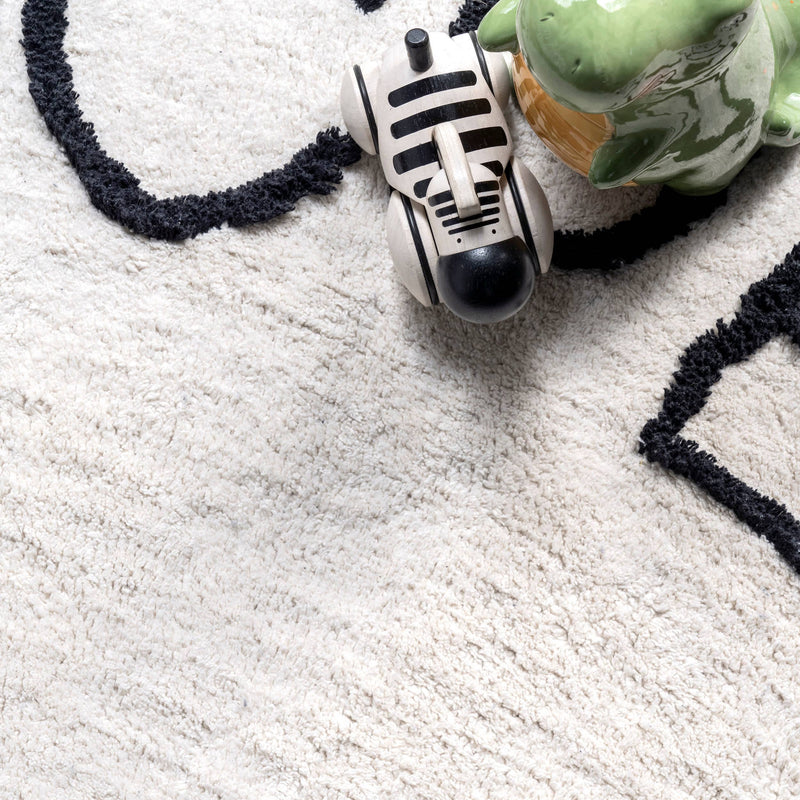 BA - Kids Washable Round Alphabet Area Rug
