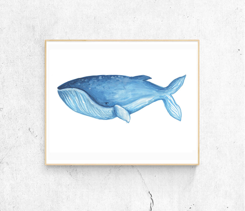 BA- Blue Whale Art Print