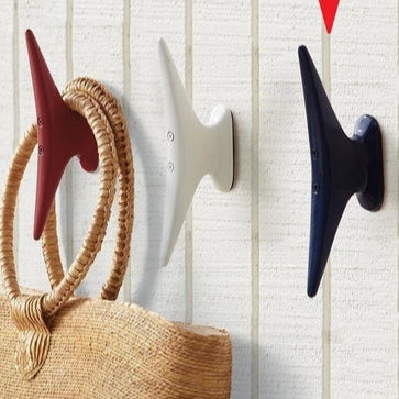 BB - Nautical Cleat Wall Hook - White Finish