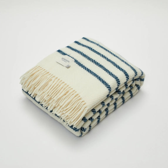 BB - Sailor Blue and White Wool Blanket